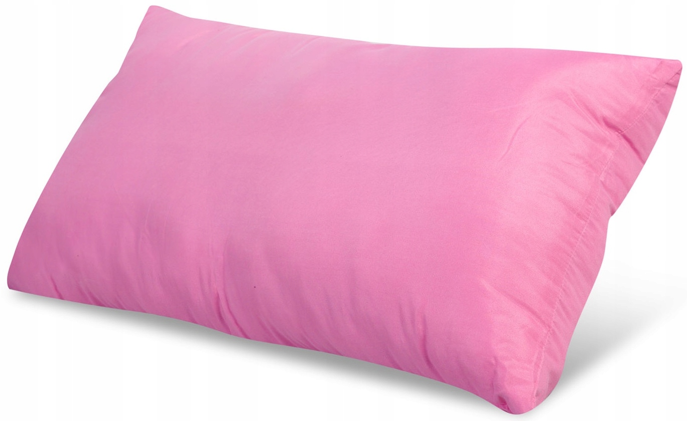 PODUSZKA ANTYALERGICZNA 40x80 GRUBA MIĘKKA MIKROFIBRA RÓŻOWA