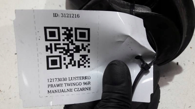 12173030 LUSTERKO PRAWE TWINGO 96R MANUALNE CZARNE