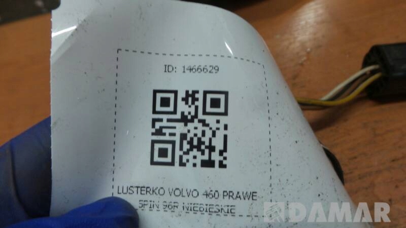 lusterko prawe 5pin volvo 460 96r niebieskie