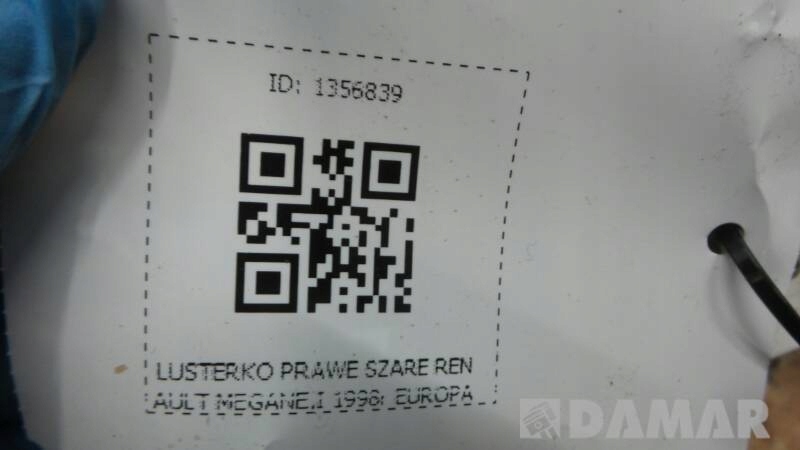 LUSTERKO PRAWE SZARE RENAULT MEGANE I 1998r EUROPA