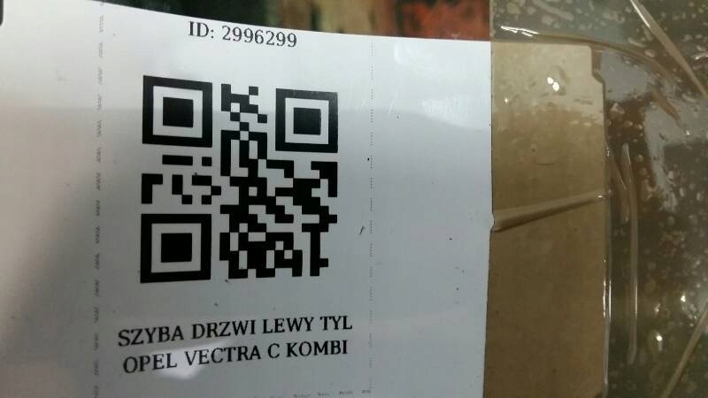 SZYBA DRZWI LEWY TYL OPEL VECTRA C KOMBI
