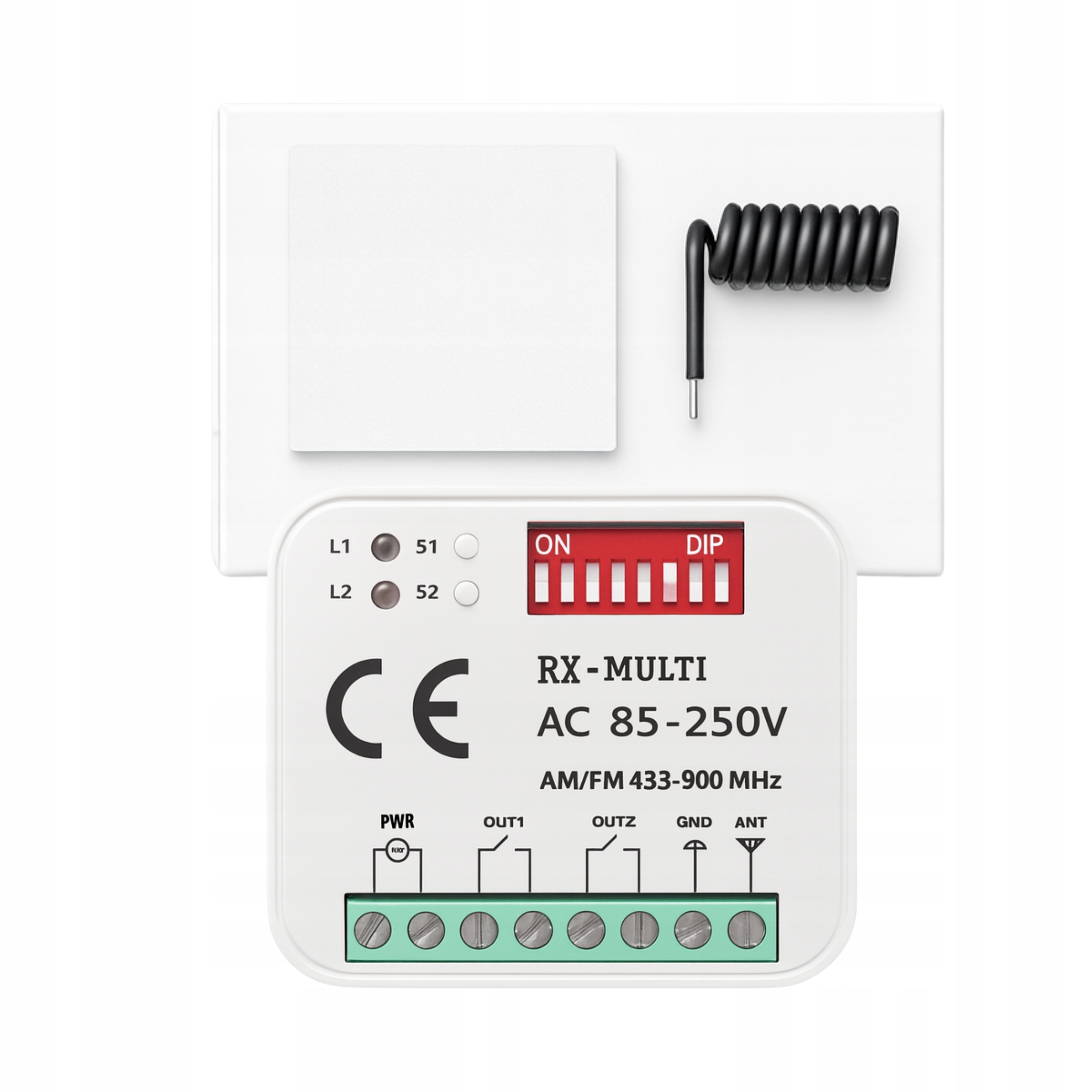 Zdjecie produktu: RADIOODBIORNIK 433-900 MHZ 85-250V SZARY