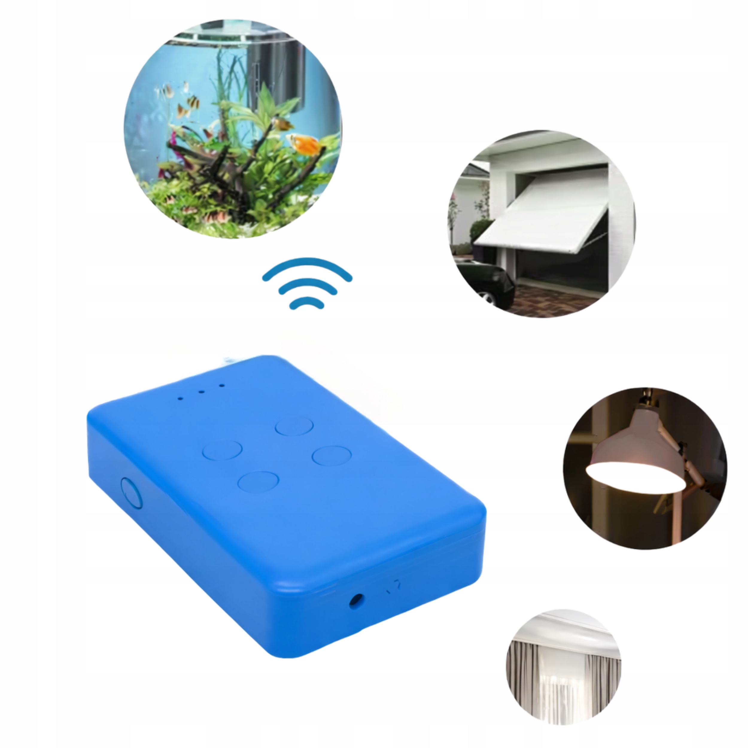 Zdjecie produktu: INTELIGENTNY NADAJNIK DO BRAM WIFI UNIWERSALNY TUYA ATA PTX-4 NIEBIESKI HQ