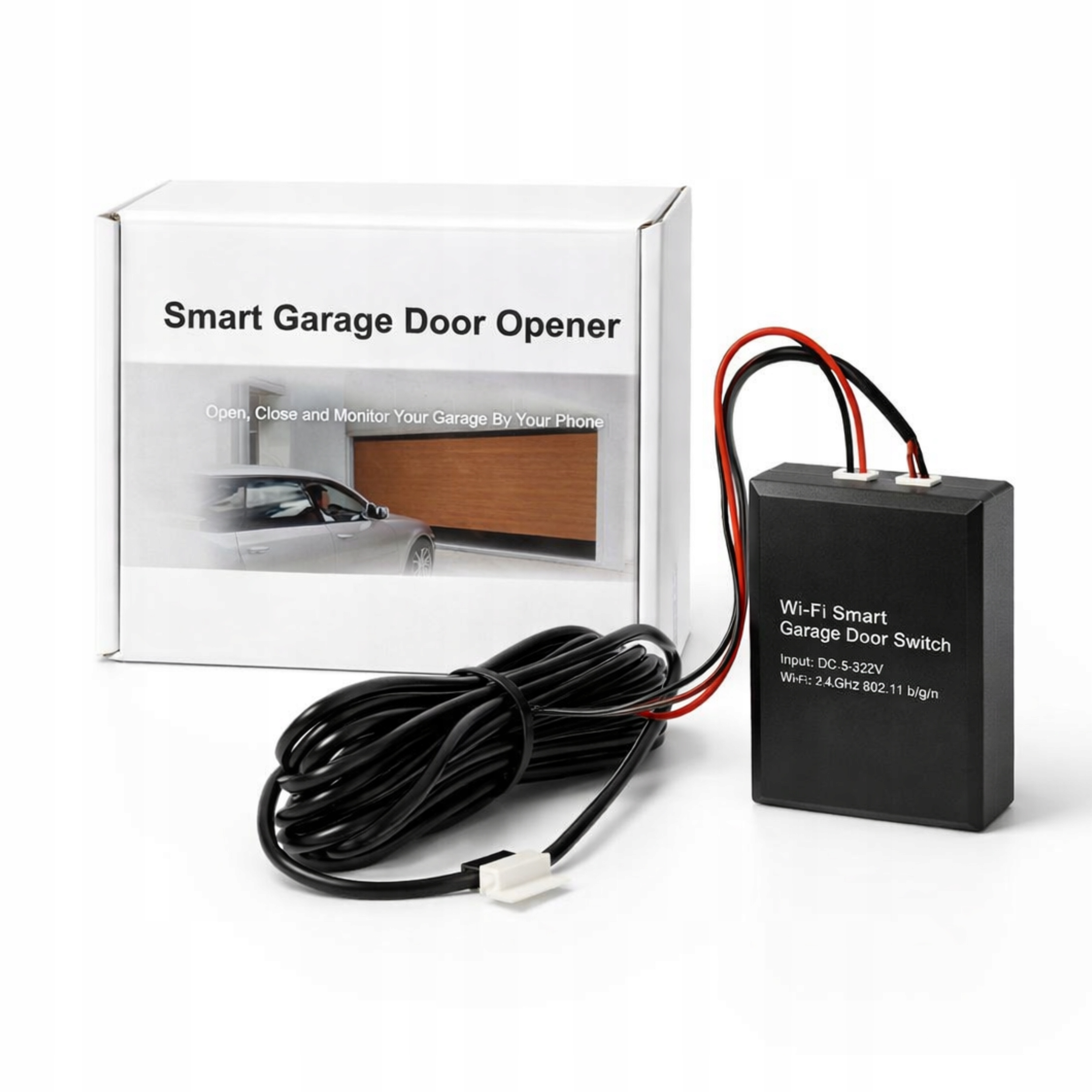 Zdjecie produktu: STEROWNIK BRAMY GARAŻOWEJ SMART SWITCH WiFi TUYA CZARNY ZDALNA OBSŁUGA