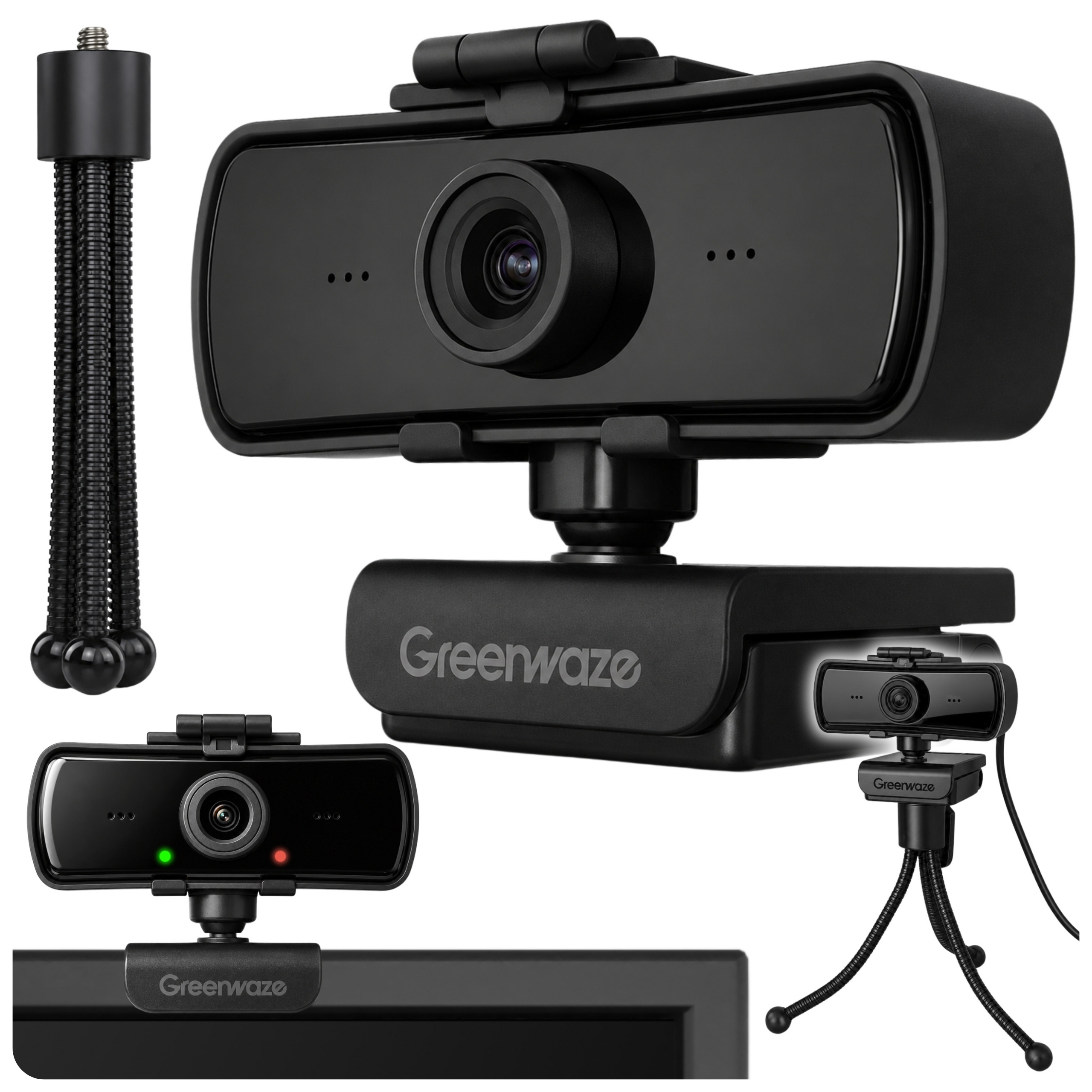 Zdjecie produktu: KAMERA INTERNETOWA USB 2K 1440P FULL HD STATYW TRÓJNÓG ELASTYCZNY