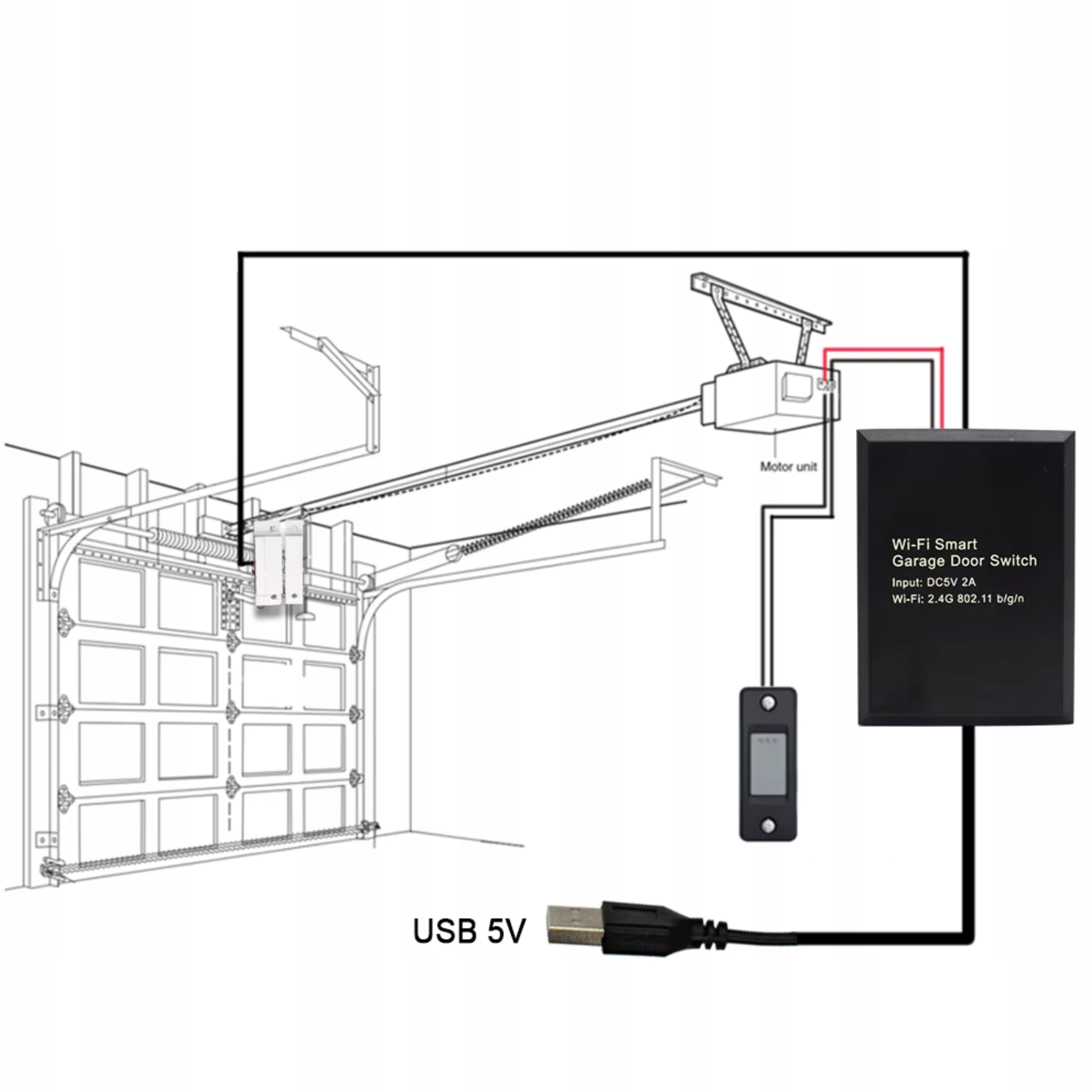 Zdjecie produktu: STEROWNIK BRAMY GARAŻOWEJ SMART SWITCH WiFi TUYA CZARNY ZDALNA OBSŁUGA
