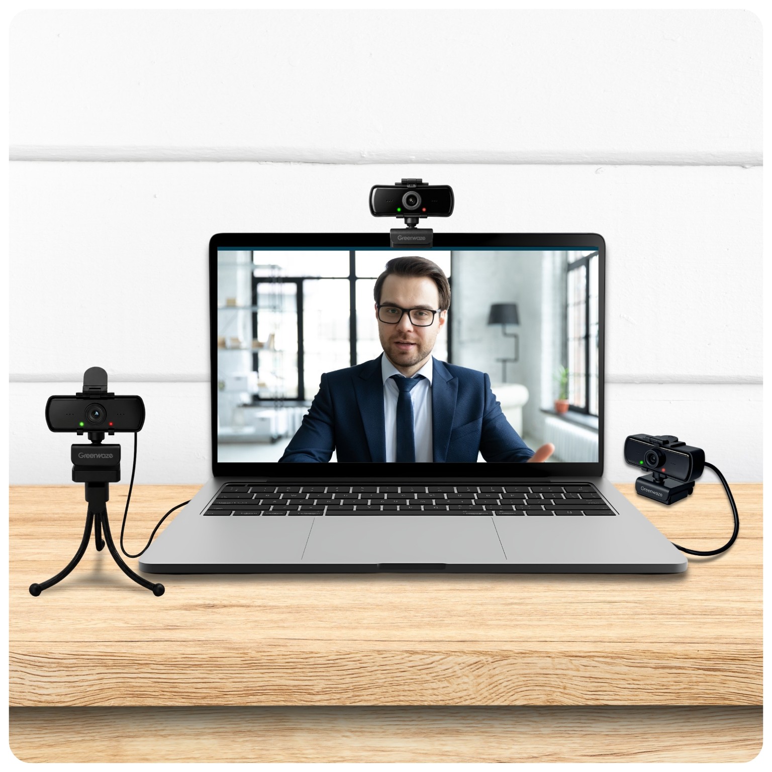 Zdjecie produktu: KAMERA INTERNETOWA USB 2K 1440P FULL HD STATYW TRÓJNÓG ELASTYCZNY