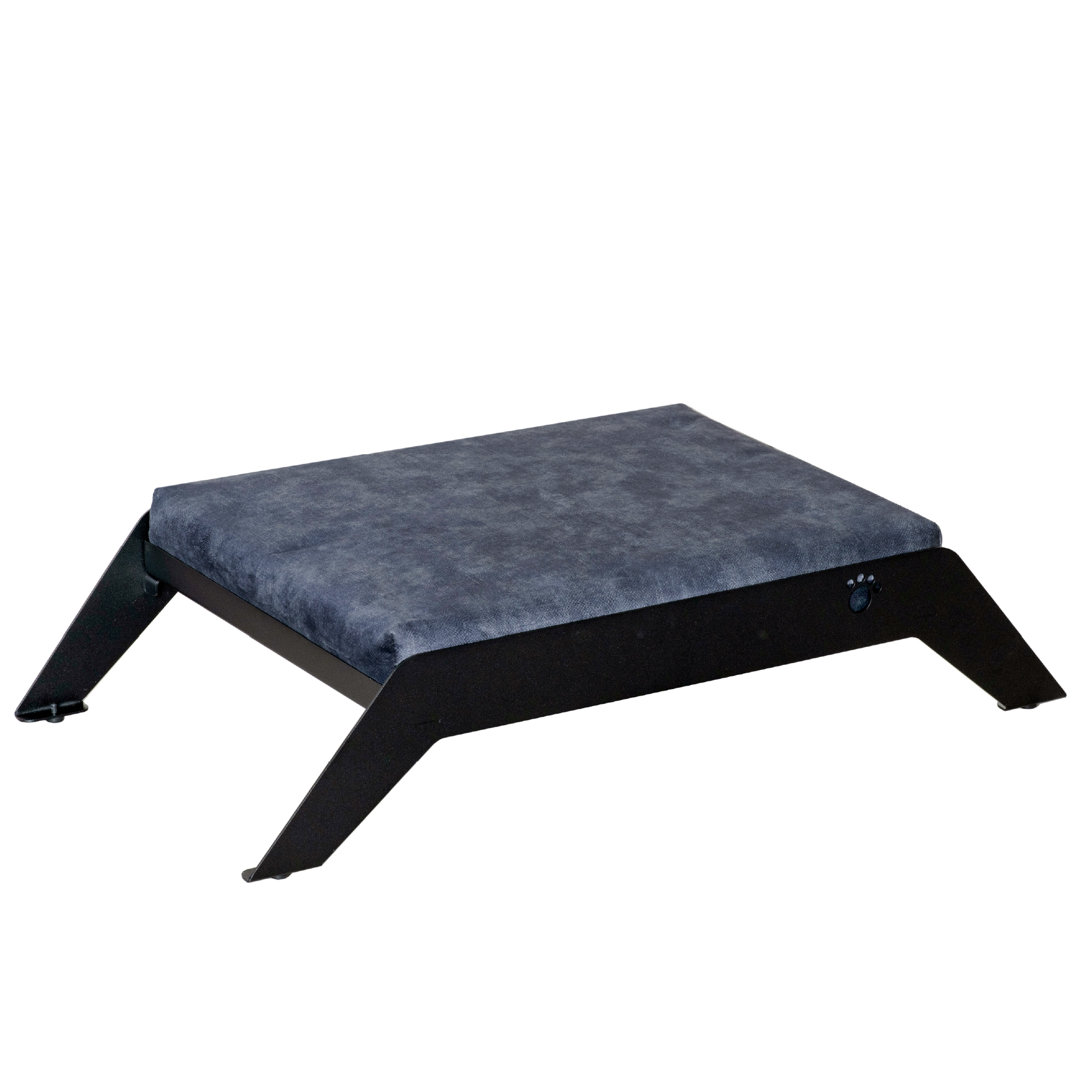 Metall Hundebett mit Kissen Schwarz 74x41 cm - Modernes Tierbett