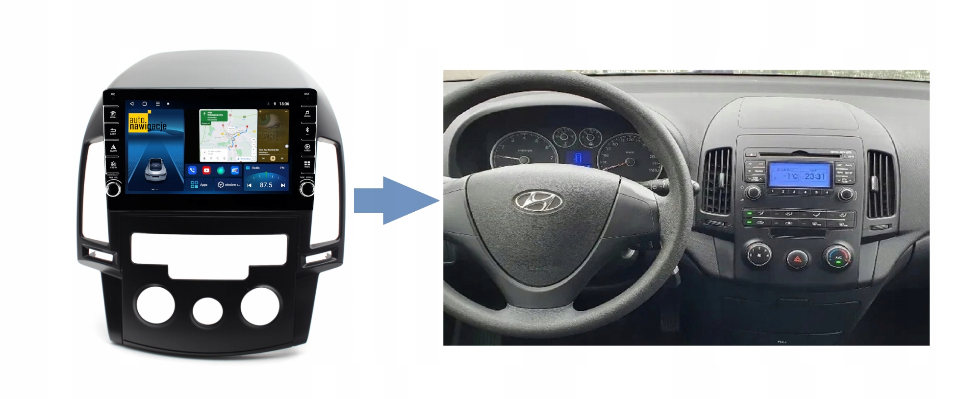RADIO NAWIGACJA GPS HYUNDAI I30 2007-2012 ANDROID 2/64 GB 4 RADIO NAWIGACJA GPS HYUNDAI I30 2007-2012 ANDROID 2/64 GB