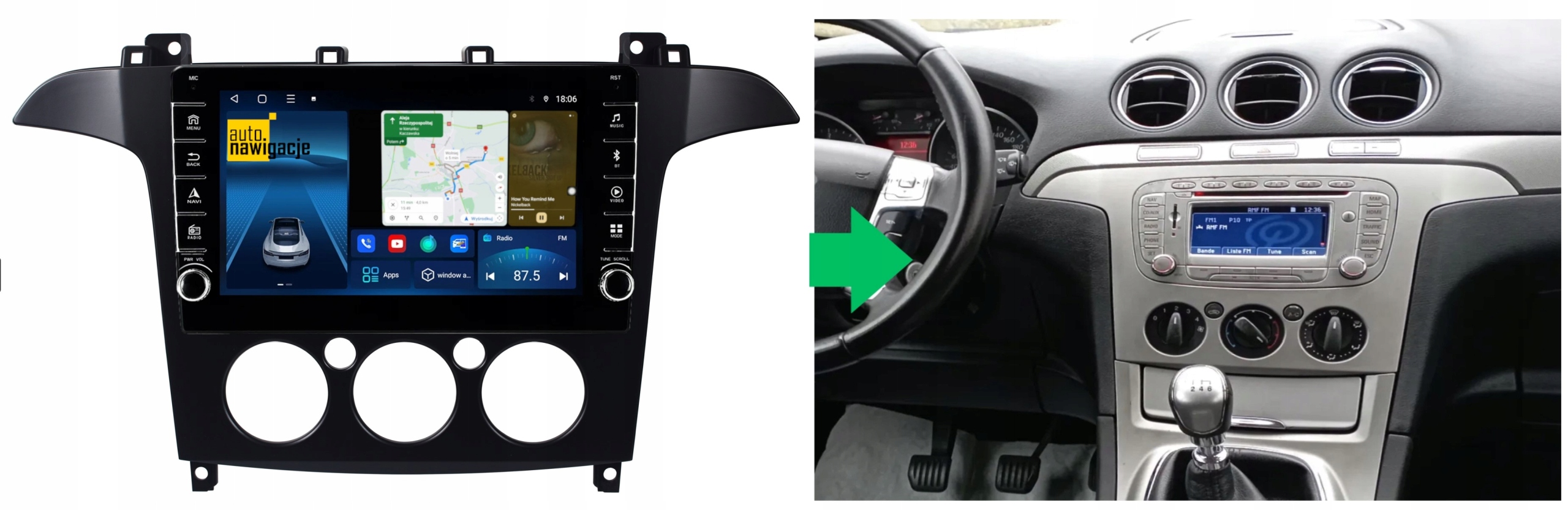 RADIO NAWIGACJA GPS FORD S-MAX 2006-2015 ANDROID 8/128 GB 5 RADIO NAWIGACJA GPS FORD S-MAX 2006-2015 ANDROID 8/128 GB
