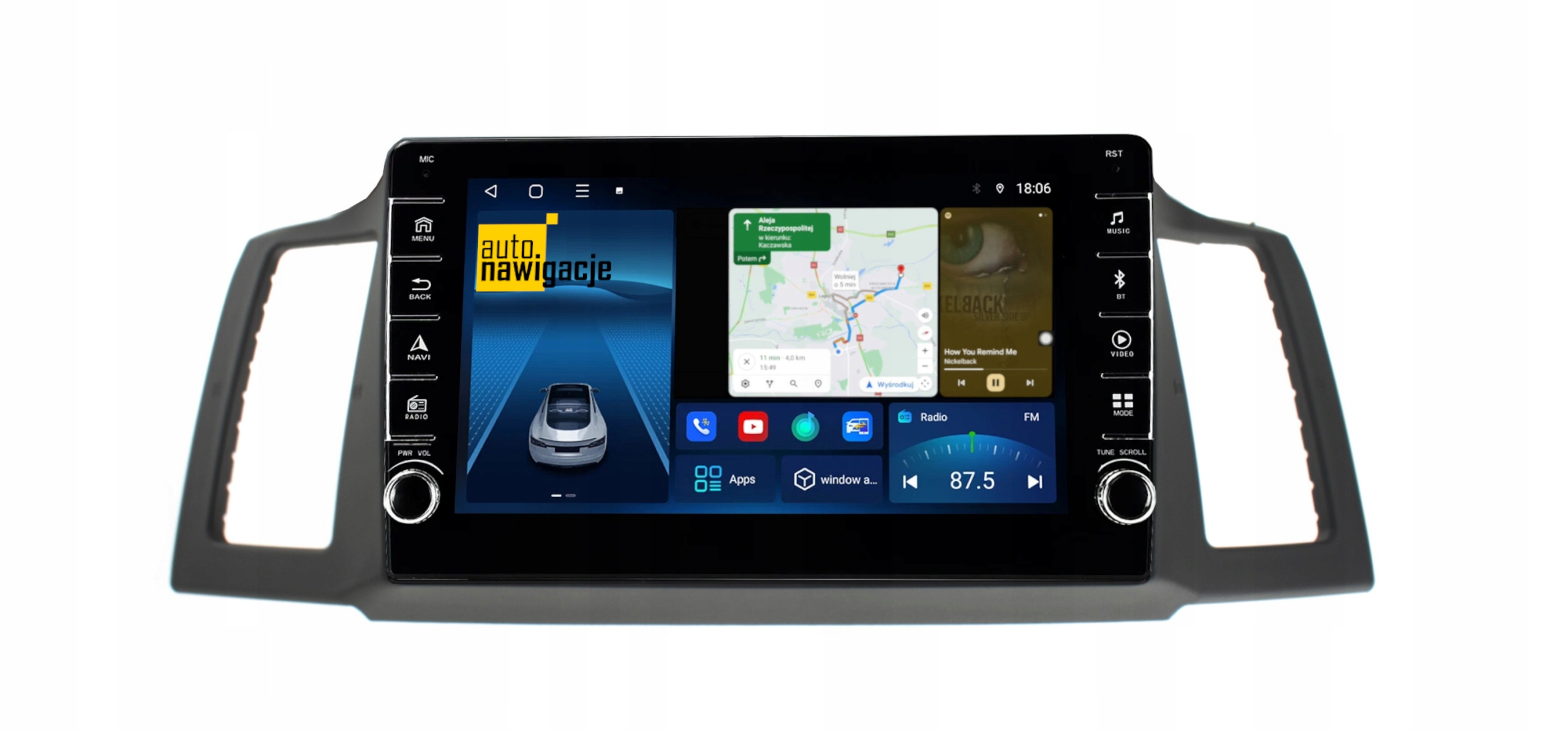 RADIO NAWIGACJA GPS JEEP GRAND CHEROKEE 2004-2007 ANDROID zamiast REC/REJ 4/64 GB