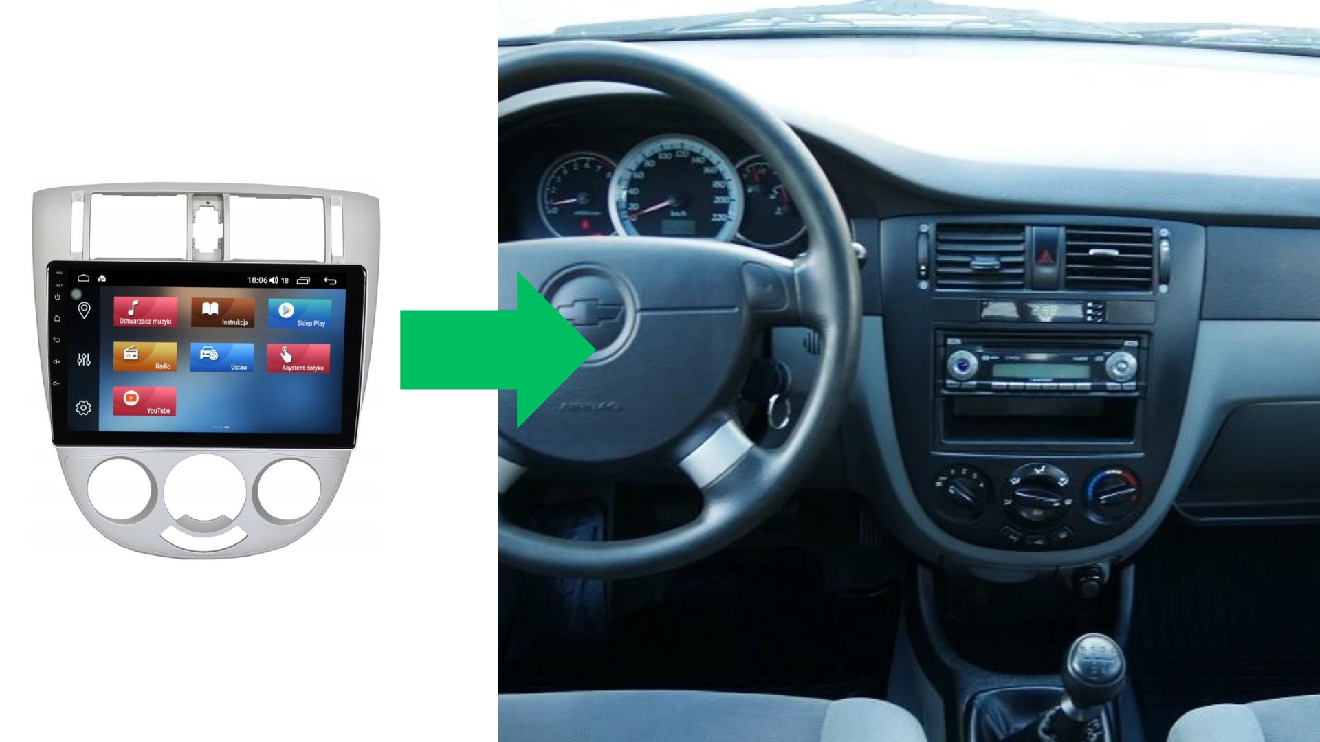 RADIO NAWIGACJA GPS CHEVROLET LACETTI 2004-2013 ANDROID 4/64 GB 5 RADIO NAWIGACJA GPS CHEVROLET LACETTI 2004-2013 ANDROID 4/64 GB