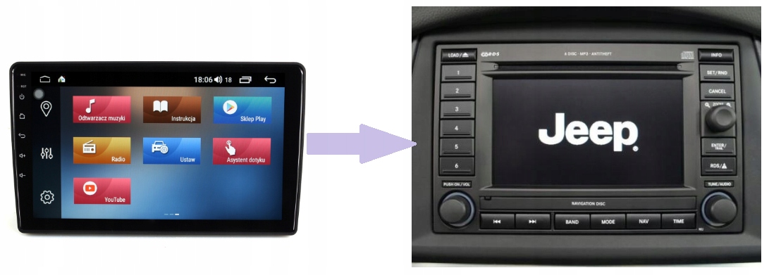 RADIO NAWIGACJA GPS CHRYSLER JEEP ZAMIAST REC/REJ 4/64 GB 7 RADIO NAWIGACJA GPS CHRYSLER JEEP ZAMIAST REC/REJ 4/64 GB