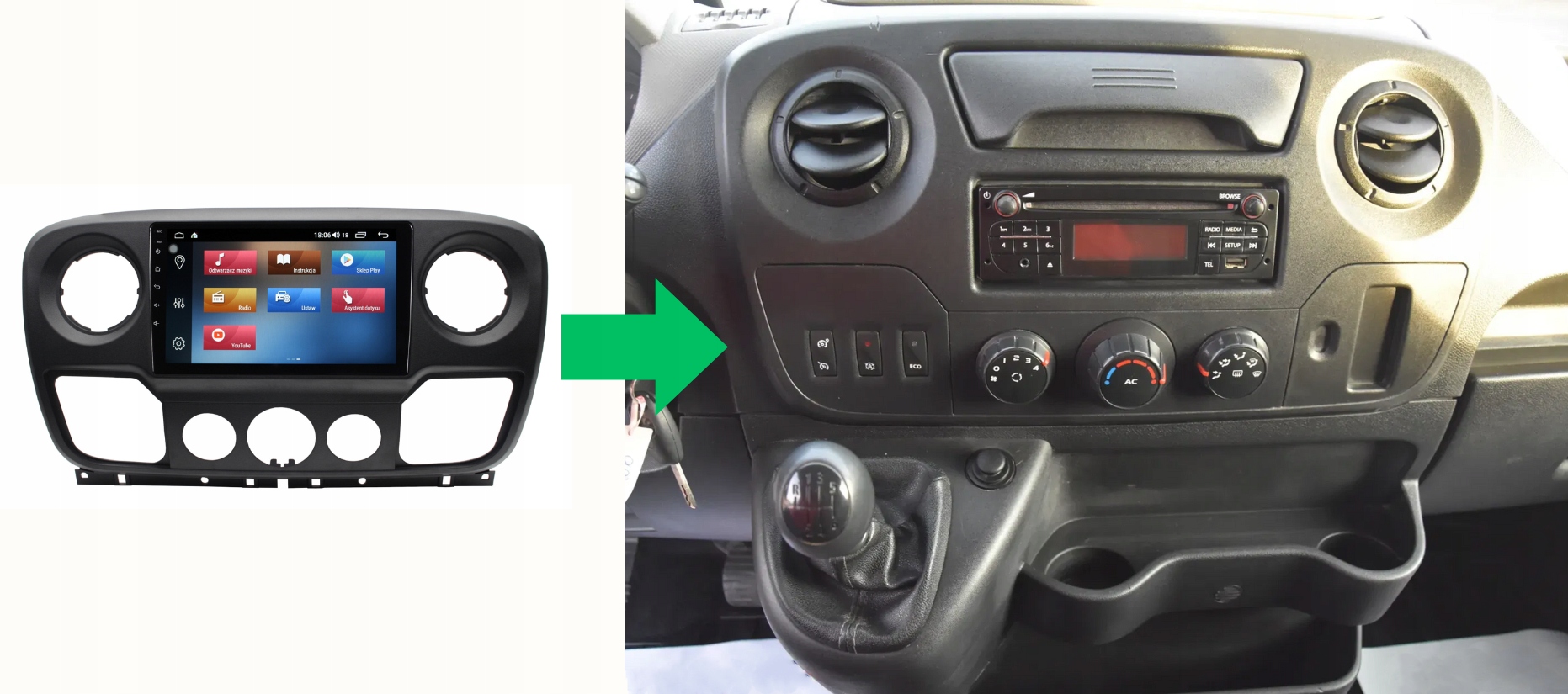 RADIO NAWIGACJA GPS NISSAN NV400 2010-2018 ANDROID 8/128 GB