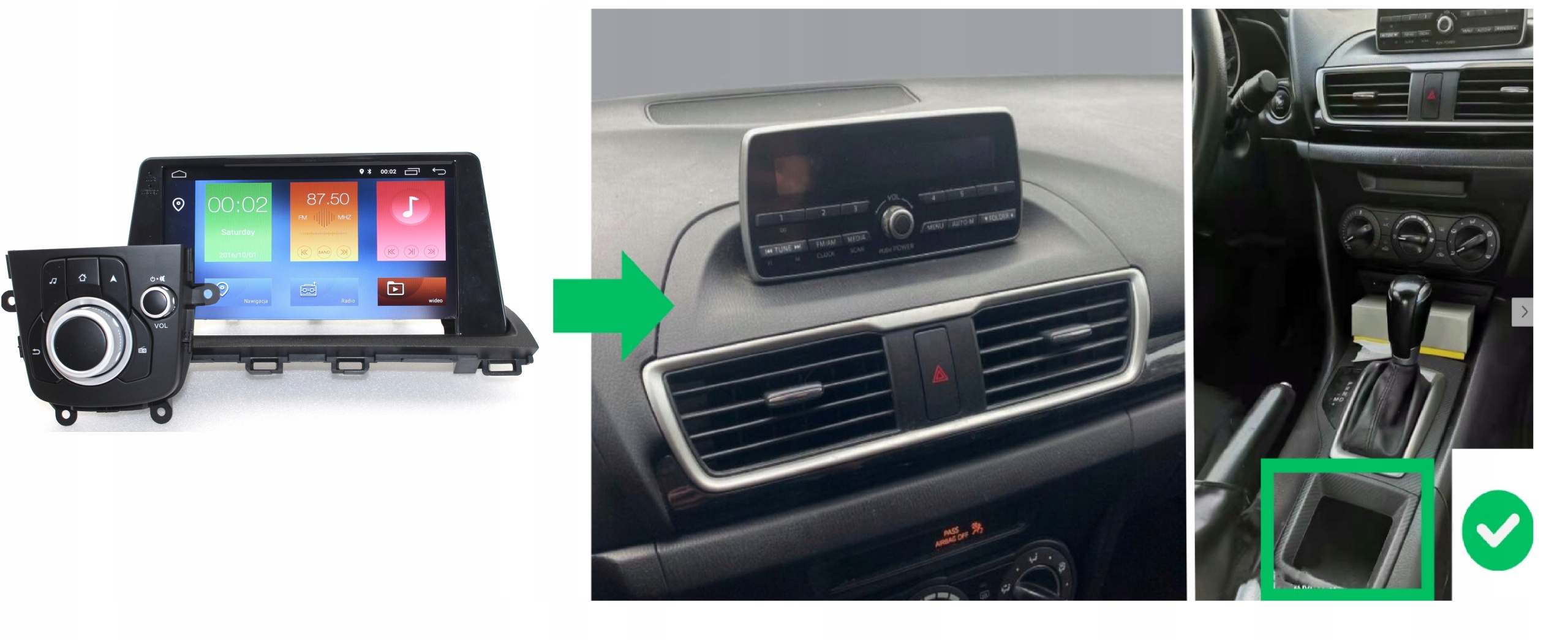 RADIO NAWIGACJA GPS MAZDA 3 III 2013-2018 ANDROID 2/64 GB