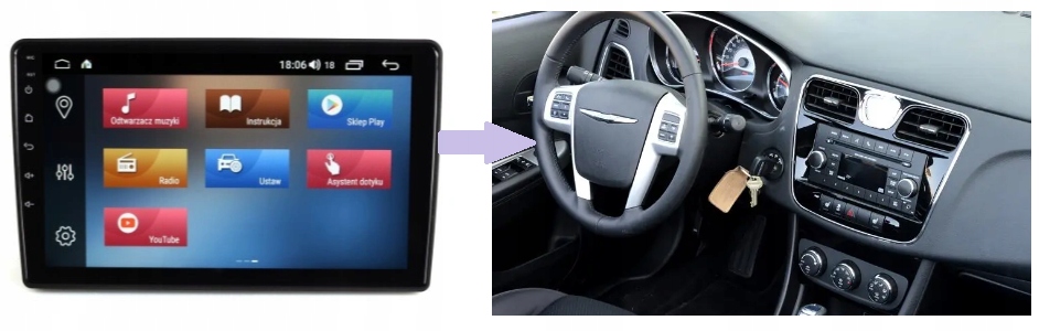 RADIO NAWIGACJA GPS CHRYSLER 200 2010-2014 ANDROID 4/64 GB 7 RADIO NAWIGACJA GPS CHRYSLER 200 2010-2014 ANDROID 4/64 GB