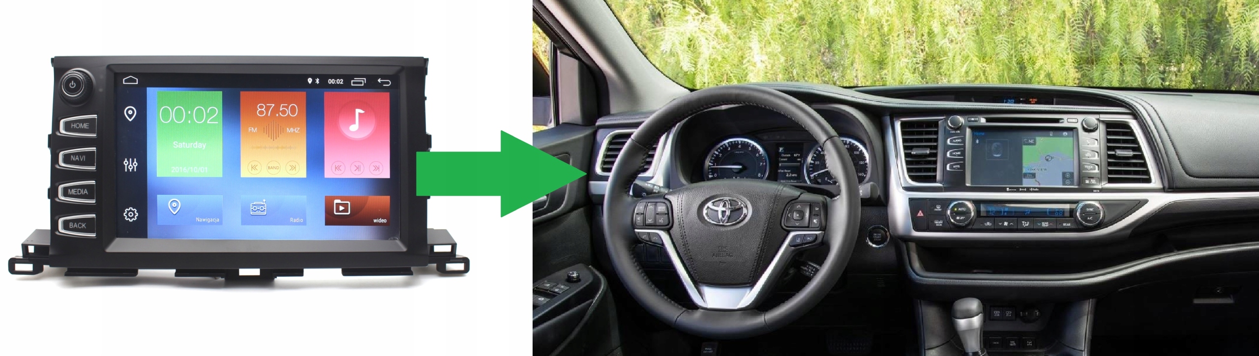RADIO NAWIGACJA GPS TOYOTA HIGHLANDER 2015+ ANDROID 8/128 GB 5 RADIO NAWIGACJA GPS TOYOTA HIGHLANDER 2015+ ANDROID 8/128 GB