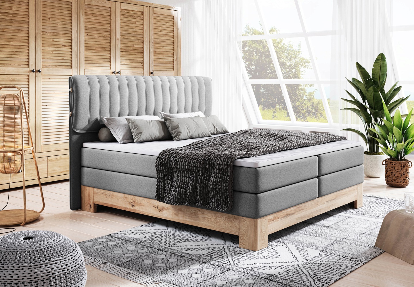 ŁÓŻKO KONTYNENTALNE BOXSPRING MELIA BASIC 140x200