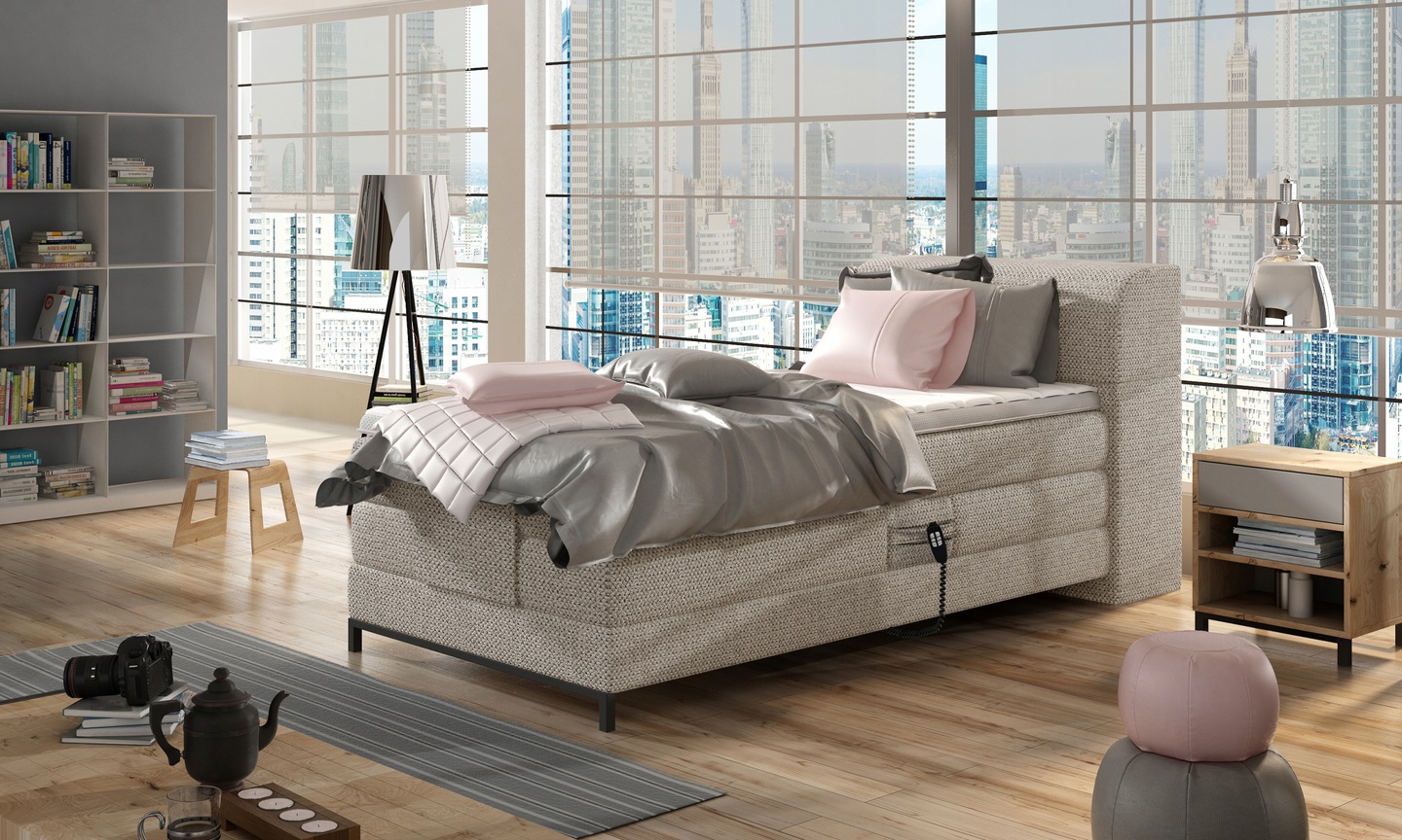 ŁÓŻKO KONTYNENTALNE BOXSPRING VIBE BASIC 120