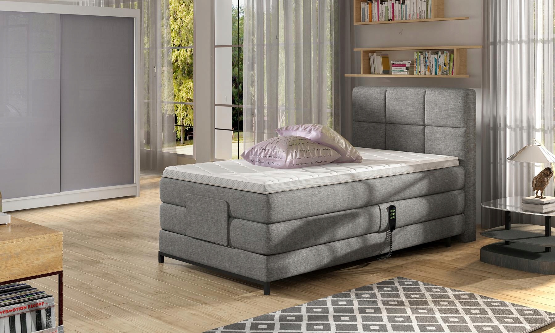ŁÓŻKO KONTYNENTALNE BOXSPRING QUADRO BASIC 120