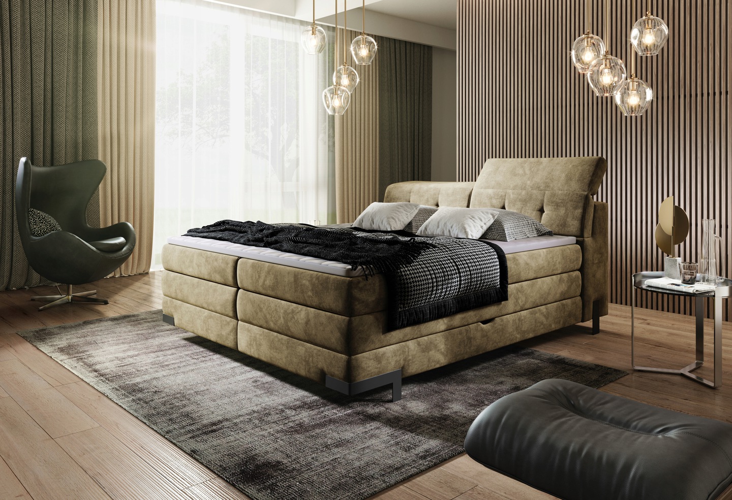 ŁÓŻKO KONTYNENTALNE BOXSPRING MASSA BASIC 180