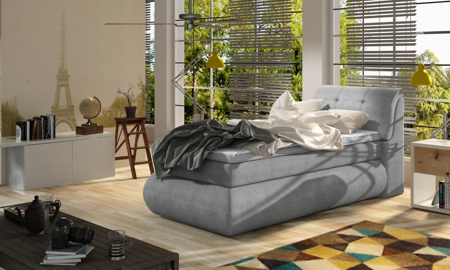 ŁÓŻKO KONTYNENTALNE BOXSPRING GIULIA BASIC 120