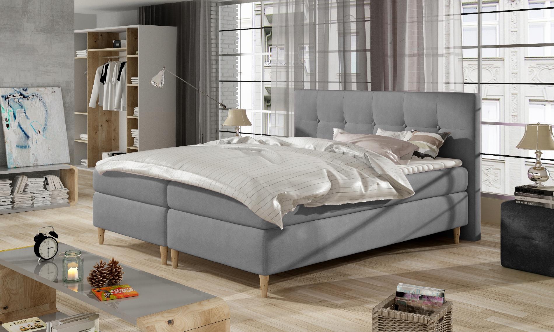 ŁÓŻKO KONTYNENTALNE BOXSPRING EDEN BASIC 160x200