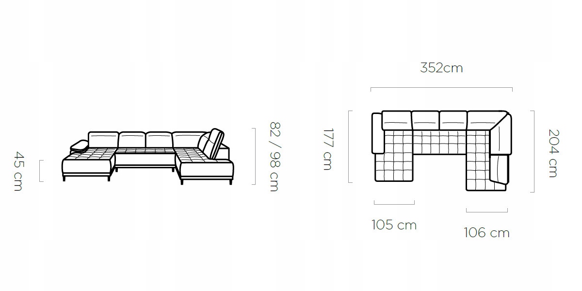 KOMFORTOWY NAROŻNIK FOCUS XL BASIC DO SALONU