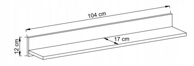 PÓŁKA WISZĄCA BASIC 104cm / JACKSON HICKORY
