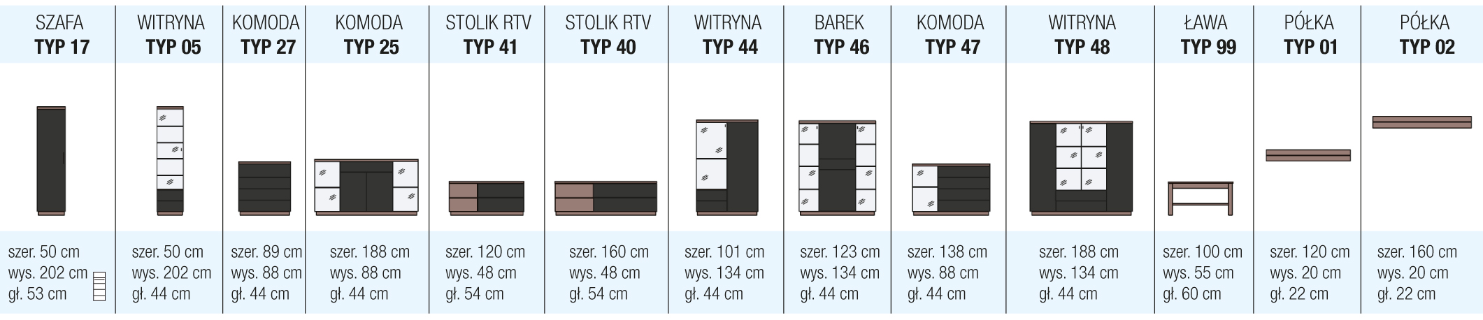 Nowoczesna Witryna Barek TOGO 46 - LED Gratis!