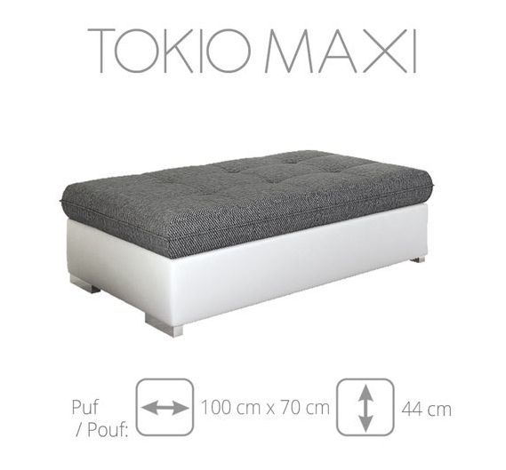 NOWOCZESNA PUFA TOKIO MAXI BASIC / KOLORY