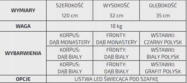 SZAFKA WISZĄCA DENVER / kolory !