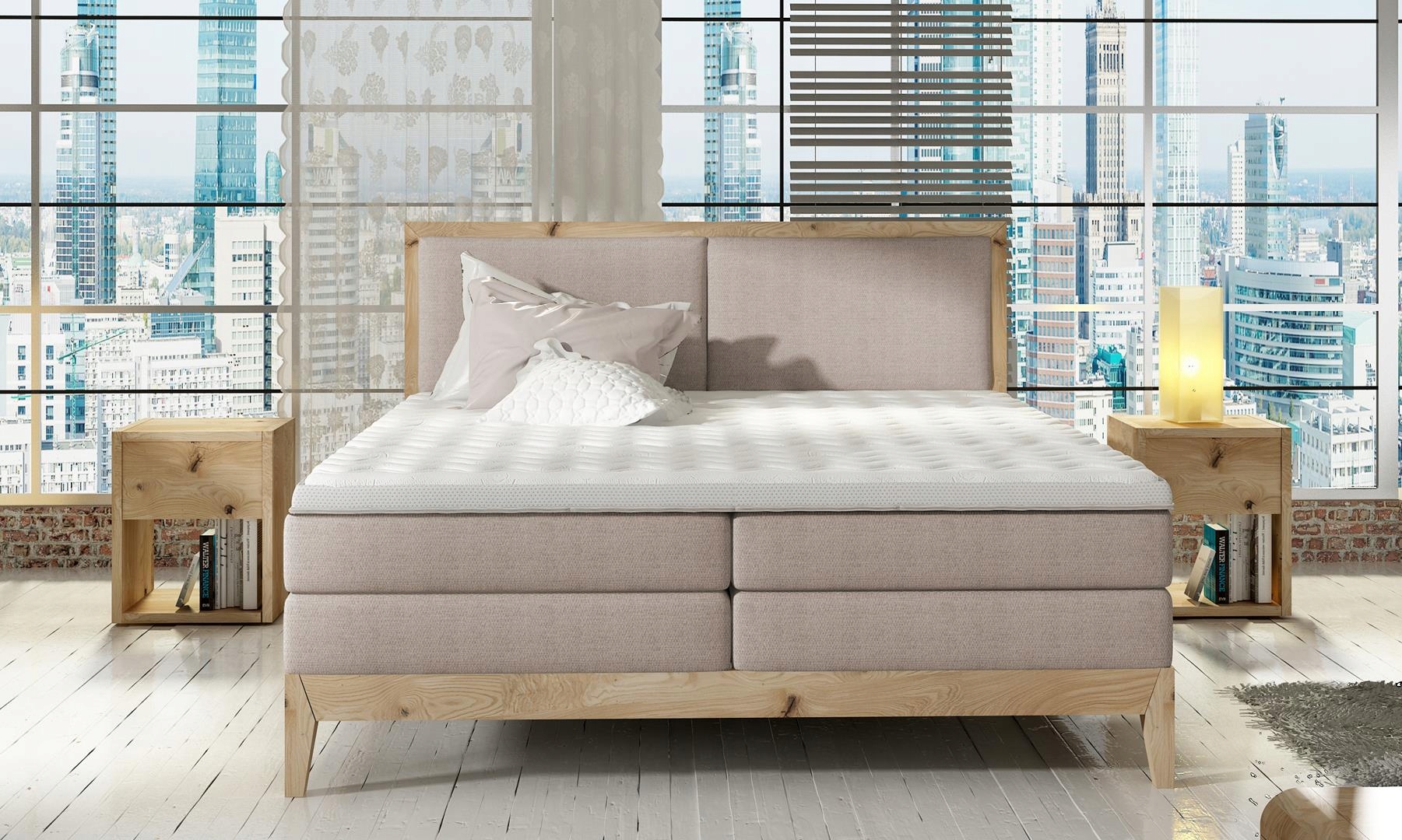 ŁÓŻKO KONTYNENTALNE BOXSPRING IDA BASIC 140x200