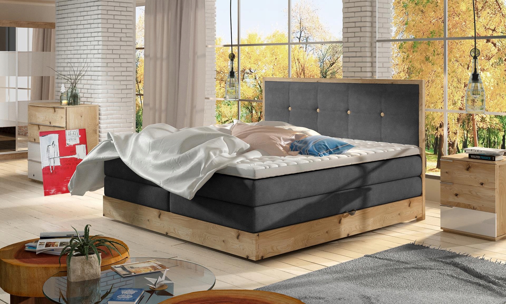 ŁÓŻKO ŁOŻE KONTYNENTALNE BOXSPRING ELLI BASIC 180