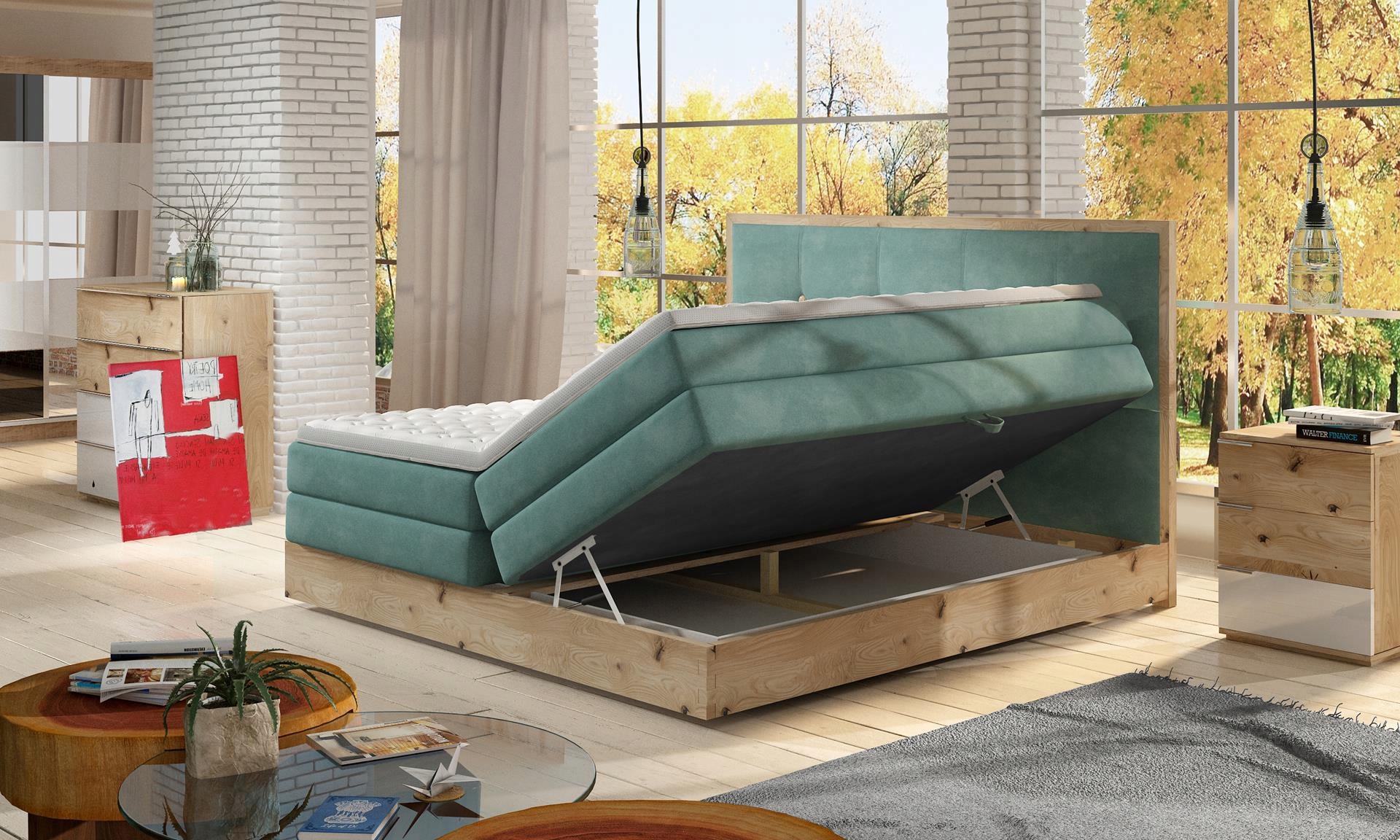 ŁÓŻKO ŁOŻE KONTYNENTALNE BOXSPRING ELLI BASIC 140