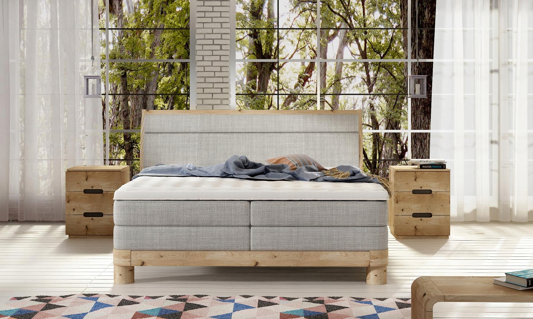 ŁÓŻKO KONTYNENTALNE BOXSPRING DONNA BASIC 180