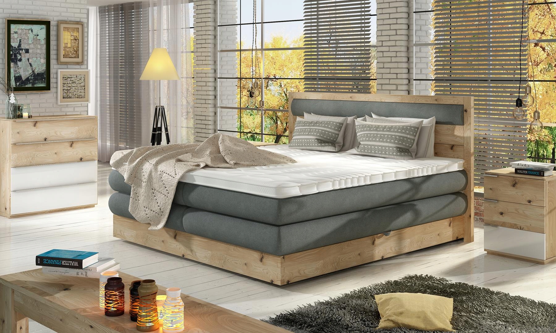 ŁÓŻKO KONTYNENTALNE BOXSPRING DIORI BASIC 180