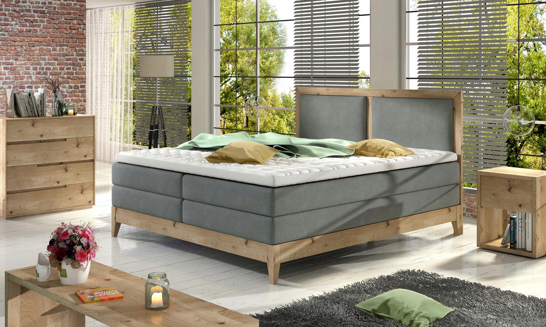 ŁÓŻKO KONTYNENTALNE BOXSPRING BELIZE BASIC 160