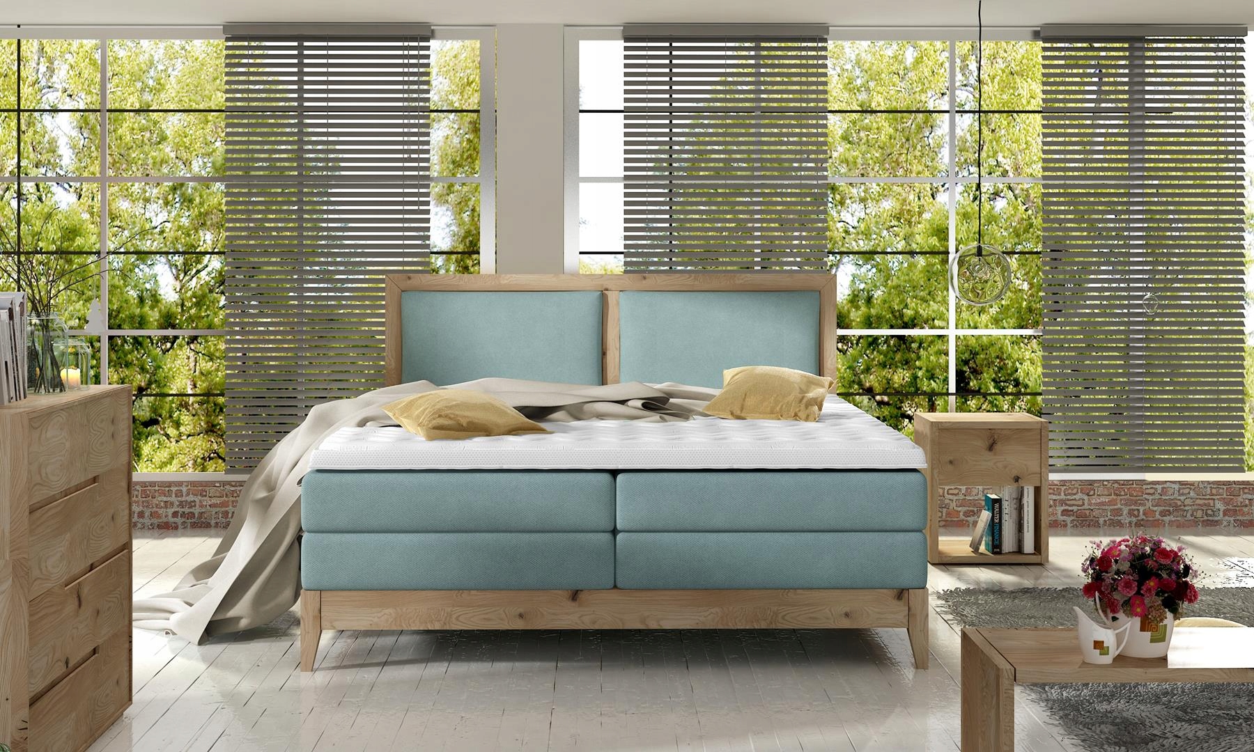 ŁÓŻKO KONTYNENTALNE BOXSPRING BELIZE BASIC 160