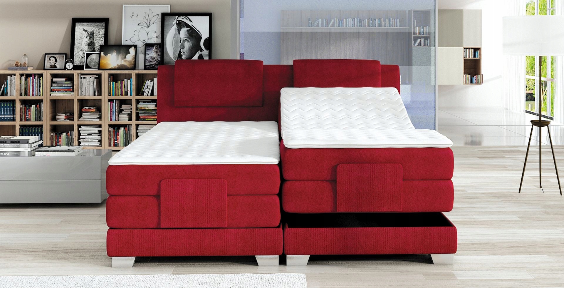 ŁÓŻKO KONTYNENTALNE BOXSPRING WAVE BASIC 140