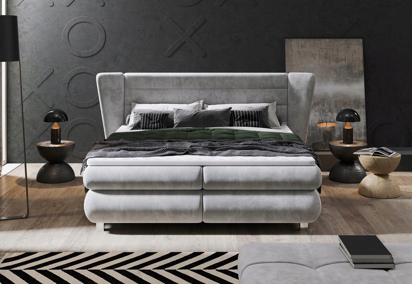 ŁÓŻKO KONTYNENTALNE BOXSPRING VALENTINO BASIC 160
