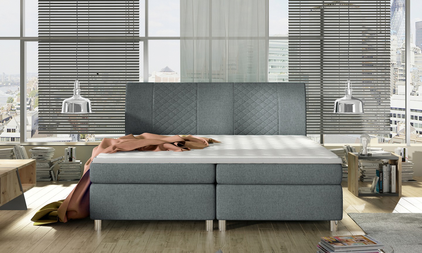 ŁÓŻKO KONTYNENTALNE BOXSPRING TOLEDO BASIC 160