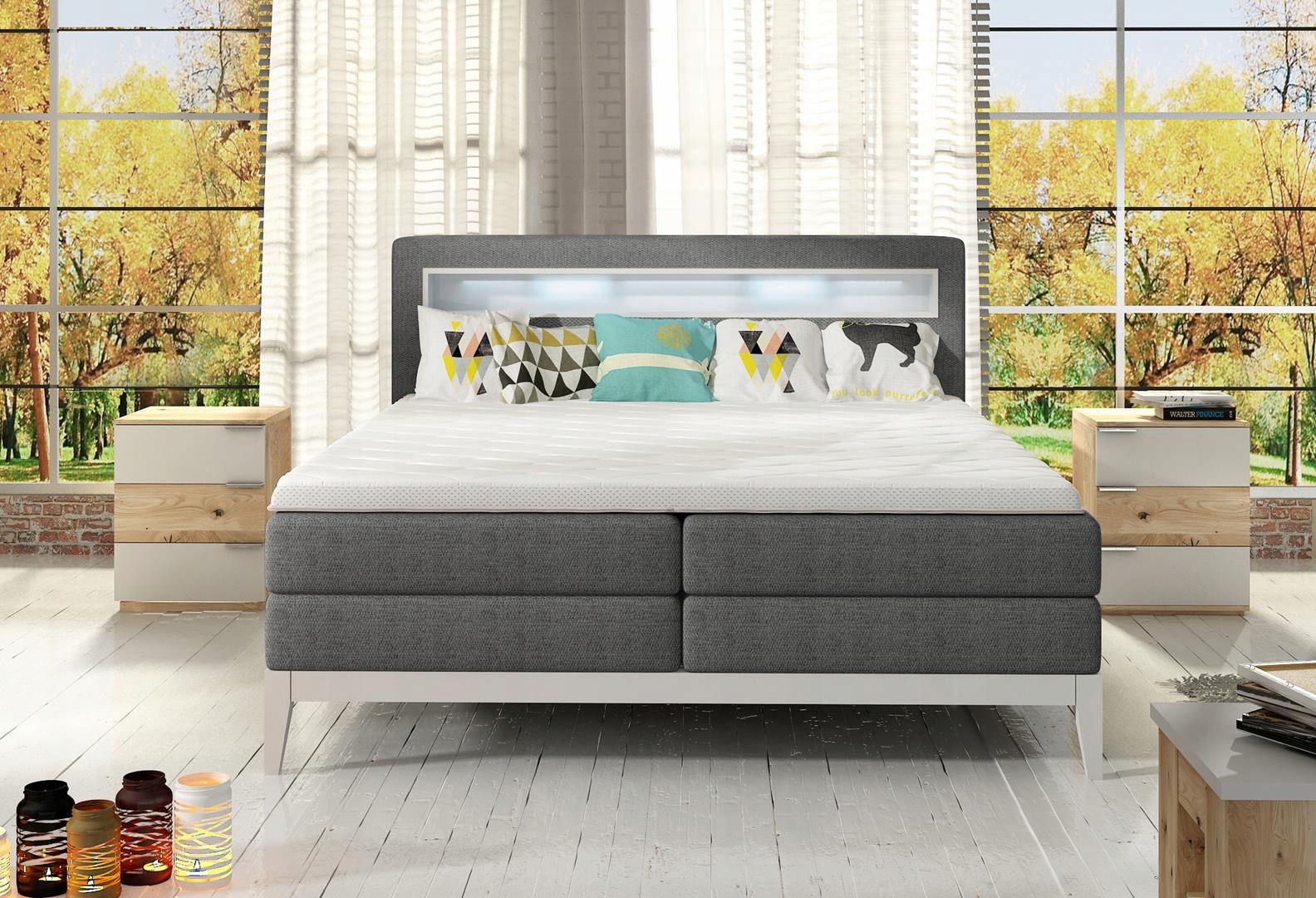 ŁÓŻKO KONTYNENTALNE BOXSPRING SKAGEN BASIC 180