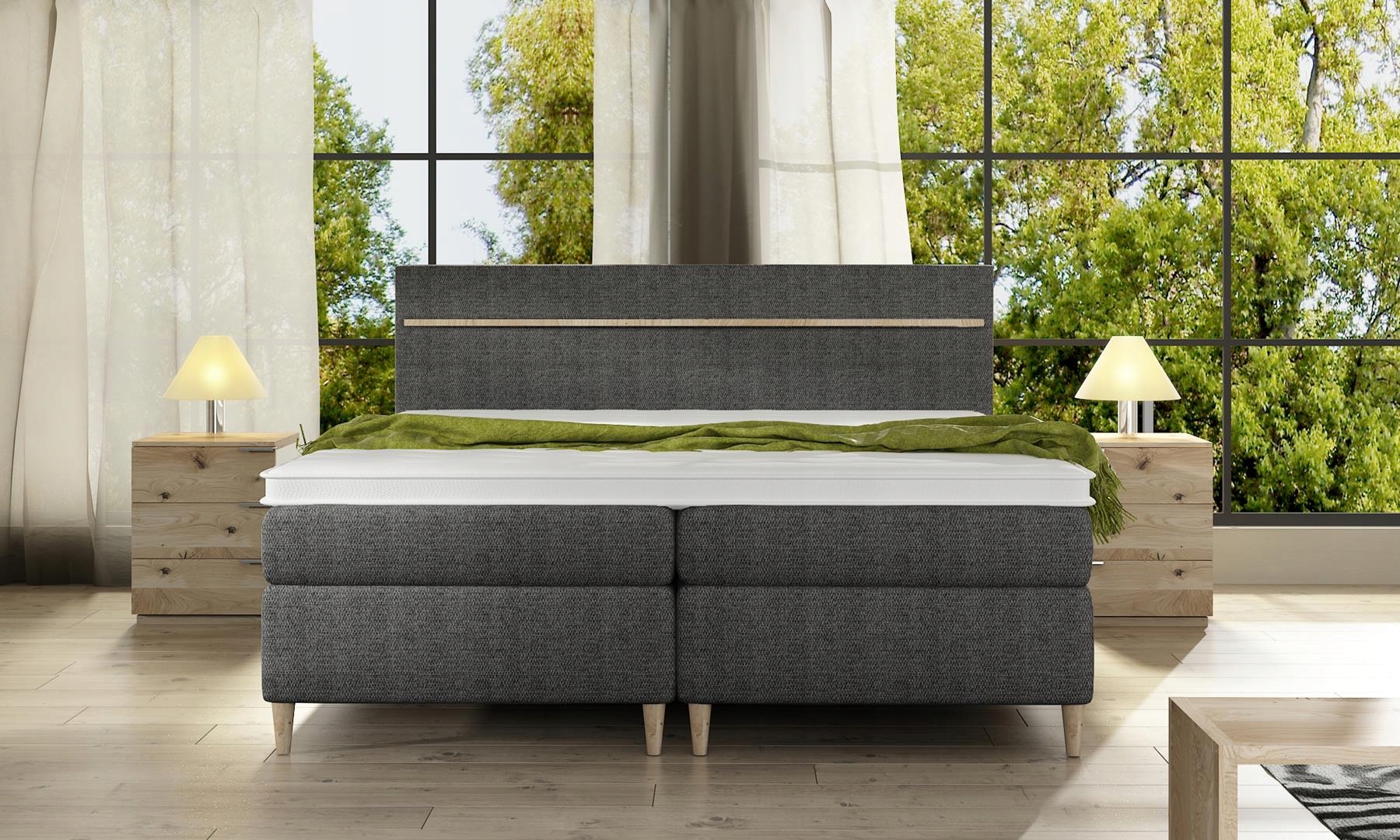 ŁÓŻKO KONTYNENTALNE BOXPRING SCANDIA BASIC 160x200