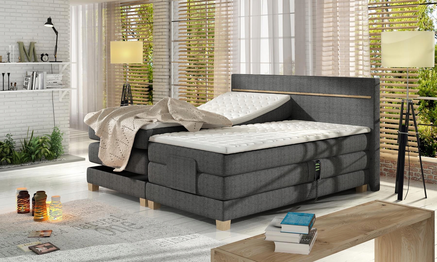 ŁÓŻKO KONTYNENTALNE BOXSPRING NORDIC BASIC 180
