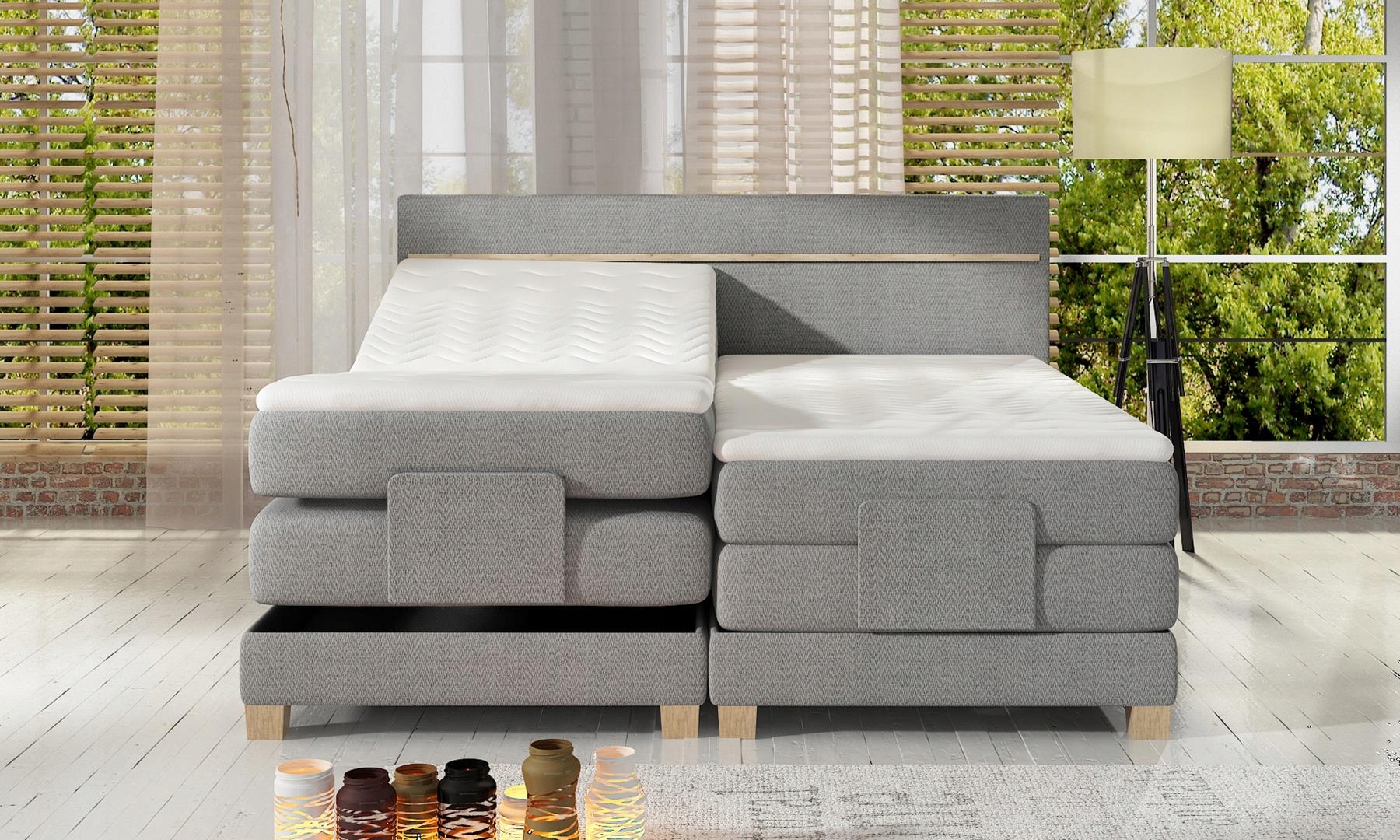 ŁÓŻKO KONTYNENTALNE BOXSPRING NORDIC BASIC 180