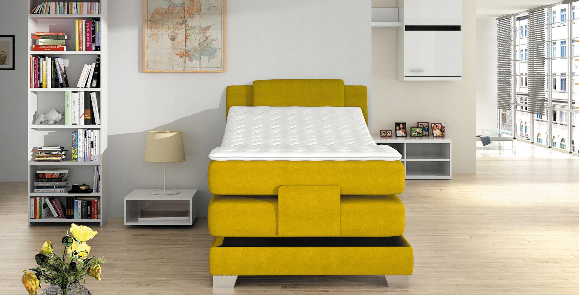 ŁÓŻKO KONTYNENTALNE BOXSPRING WAVE BASIC 100