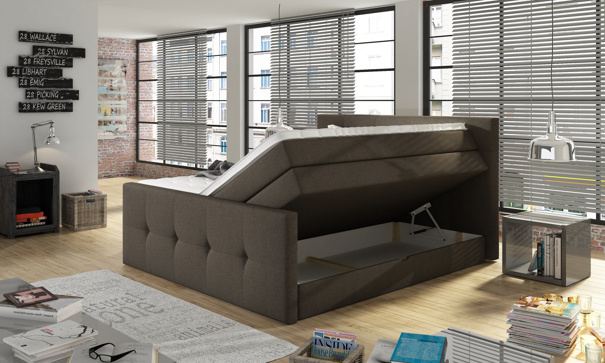 ŁÓŻKO KONTYNENTALNE BOXSPRING 140x200 MEDINO BASIC