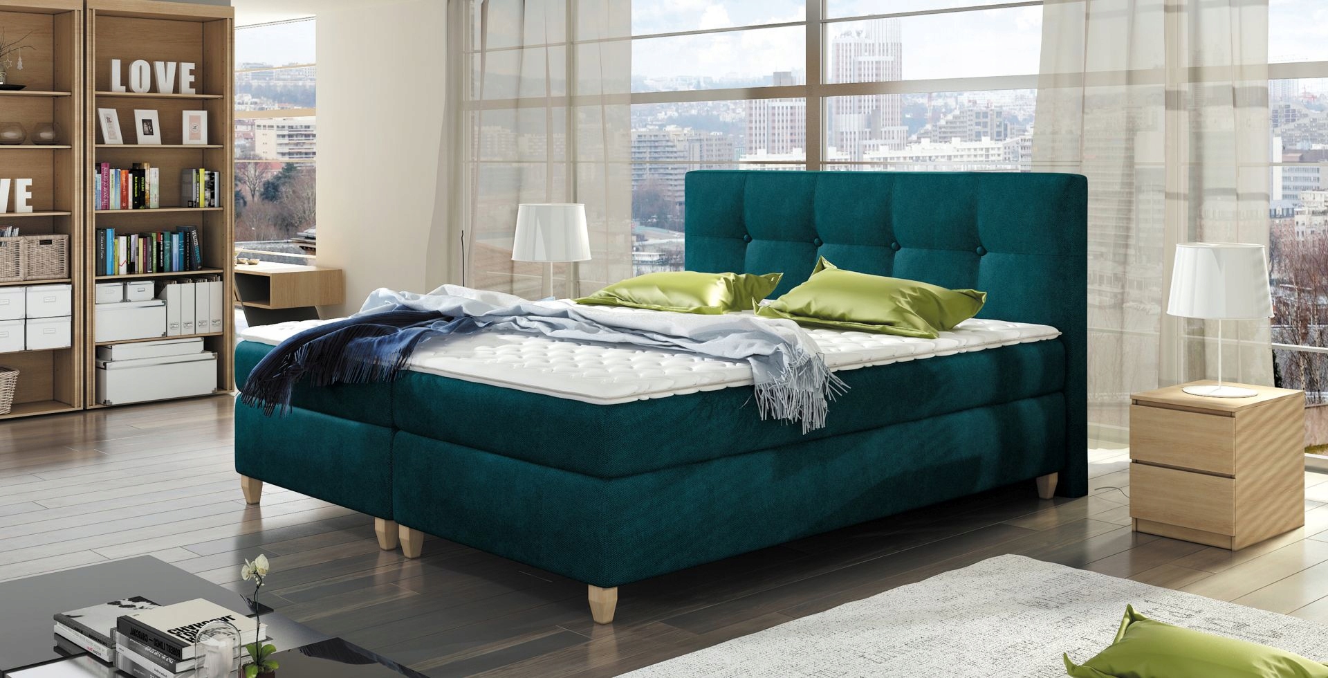 ŁÓŻKO KONTYNENTALNE BOXSPRING MALTA BASIC 180x200