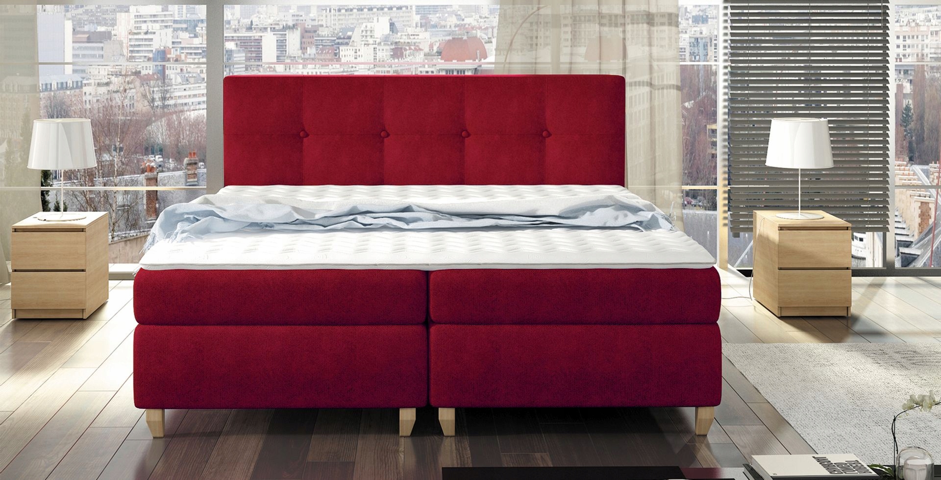 ŁÓŻKO KONTYNENTALNE BOXSPRING MALTA BASIC 180x200